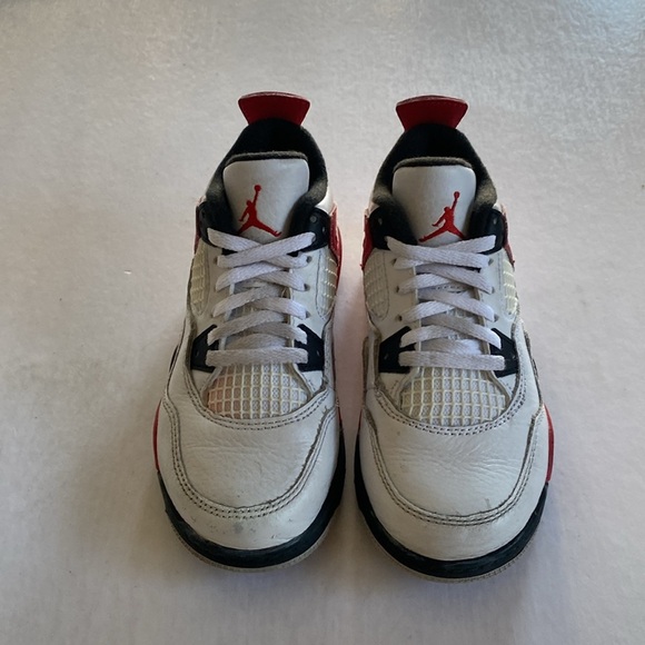 NIKE AIR JORDAN 4 Retro OG Red Cement BQ7669-161 Kid’s Size 12C - Picture 3 of 8